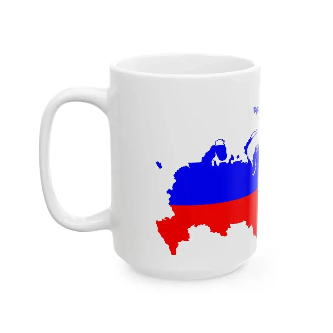 Flag-map of Russia-edit (Russia) White Coffee Mug - Go Mug Yourself