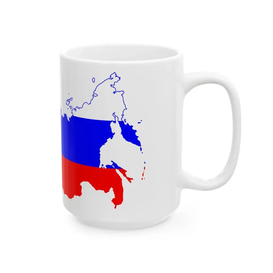 Flag-map of Russia-edit (Russia) White Coffee Mug - Go Mug Yourself