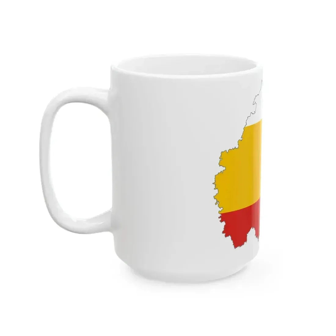 Flag map of Ryazan Oblast (Russia) White Coffee Mug - Go Mug Yourself