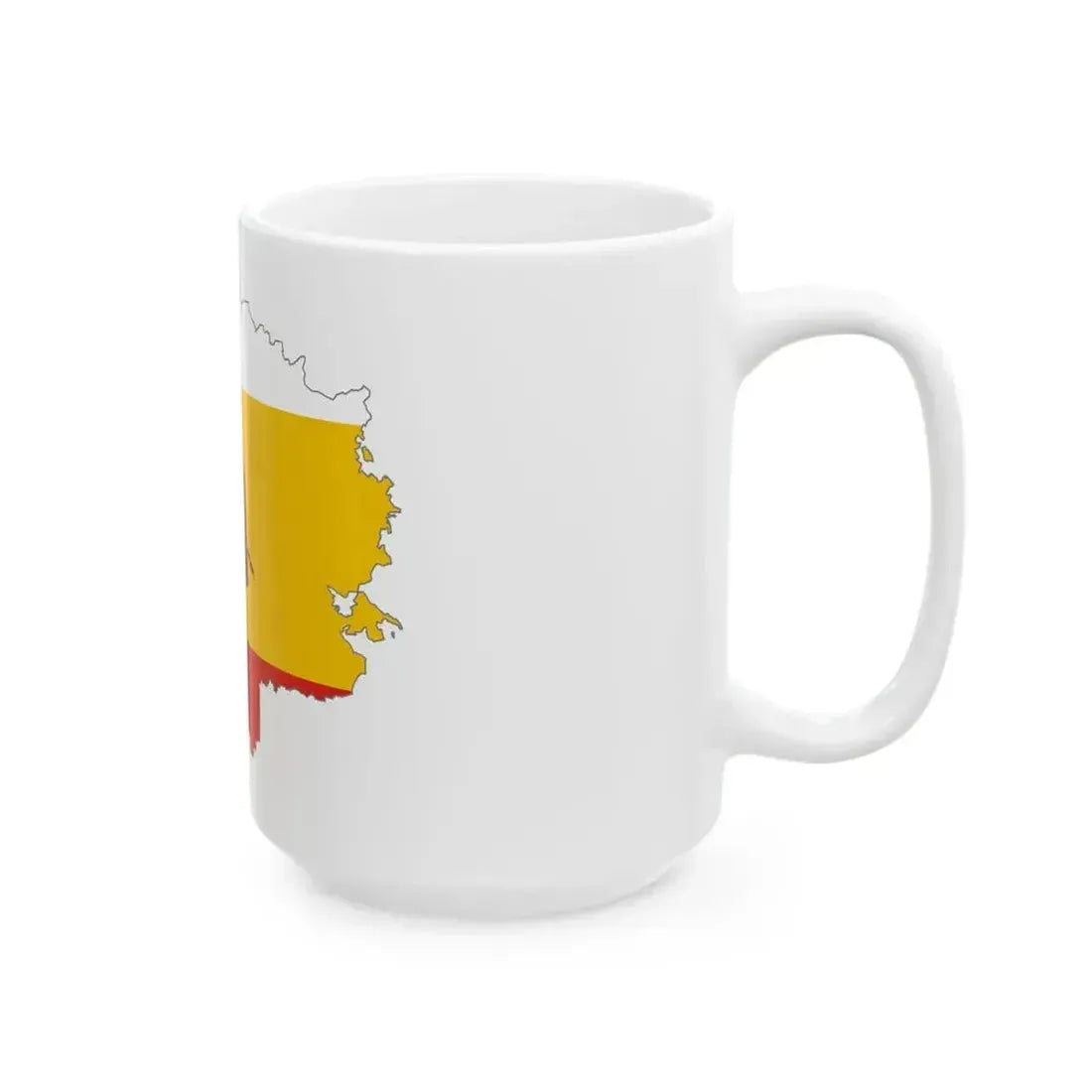 Flag map of Ryazan Oblast (Russia) White Coffee Mug - Go Mug Yourself