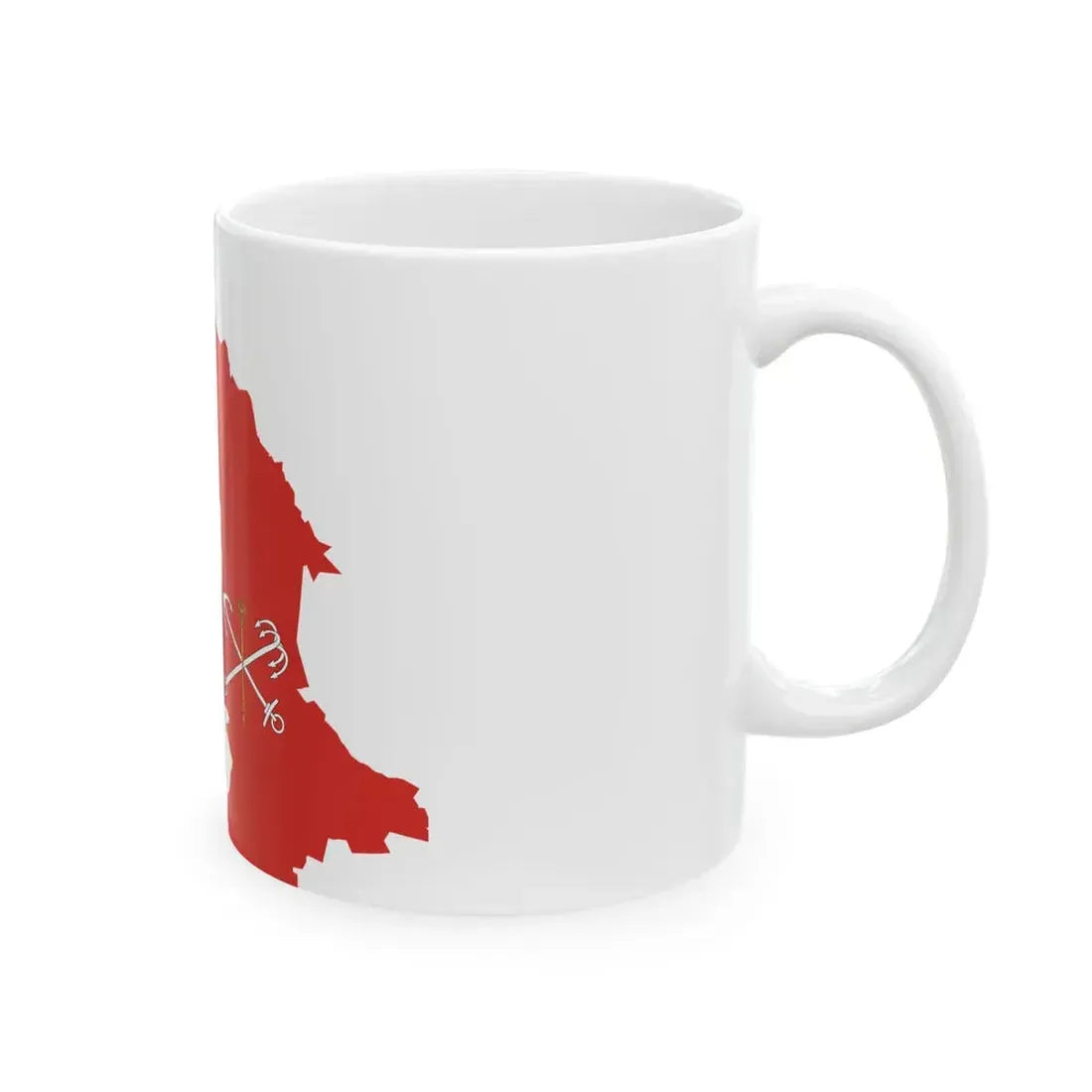 Flag-map of Saint Petersburg (Russia) White Coffee Mug - Go Mug Yourself