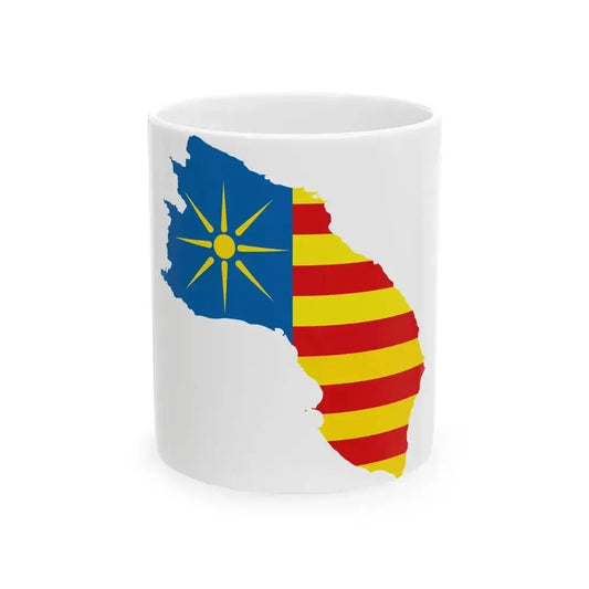 Flag map of Salento (Italy) White Coffee Mug 11oz - Go Mug Yourself