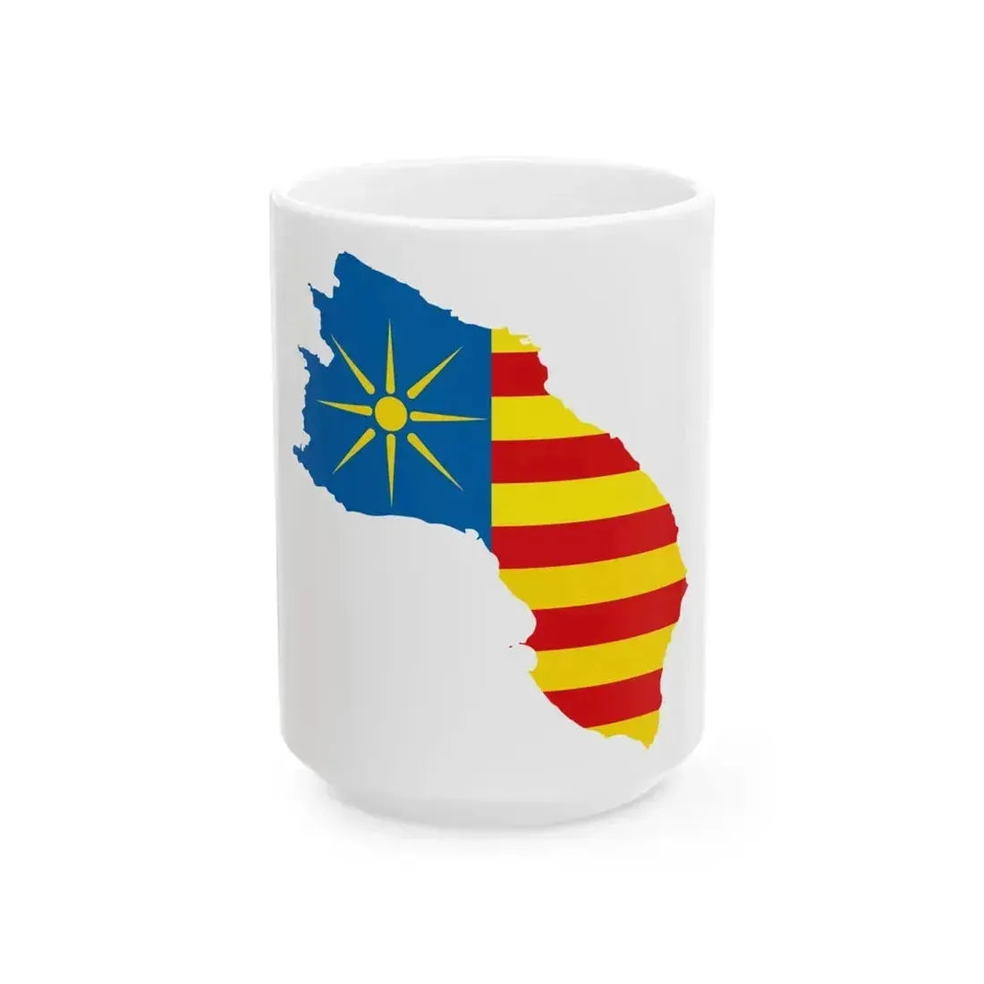 Flag map of Salento (Italy) White Coffee Mug 15oz - Go Mug Yourself