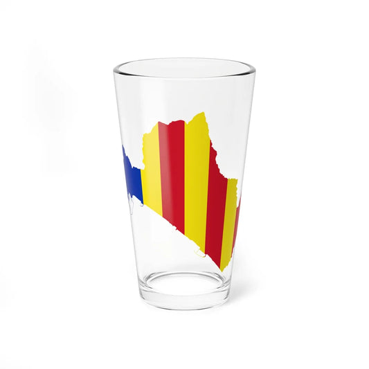 Flag map of Salerno (Italy) Pint Glass 16oz 16oz - Go Mug Yourself