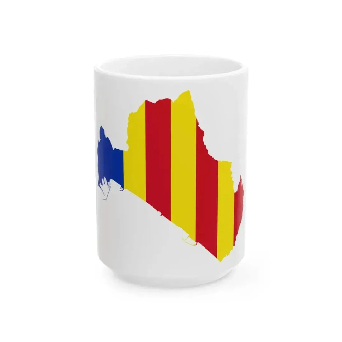 Flag map of Salerno (Italy) White Coffee Mug 15oz - Go Mug Yourself