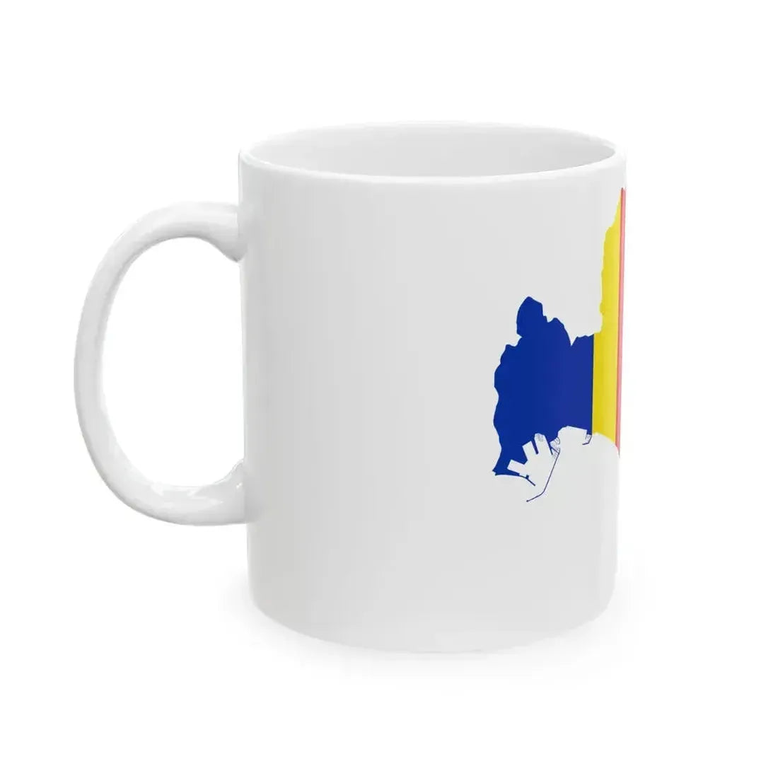 Flag map of Salerno (Italy) White Coffee Mug - Go Mug Yourself
