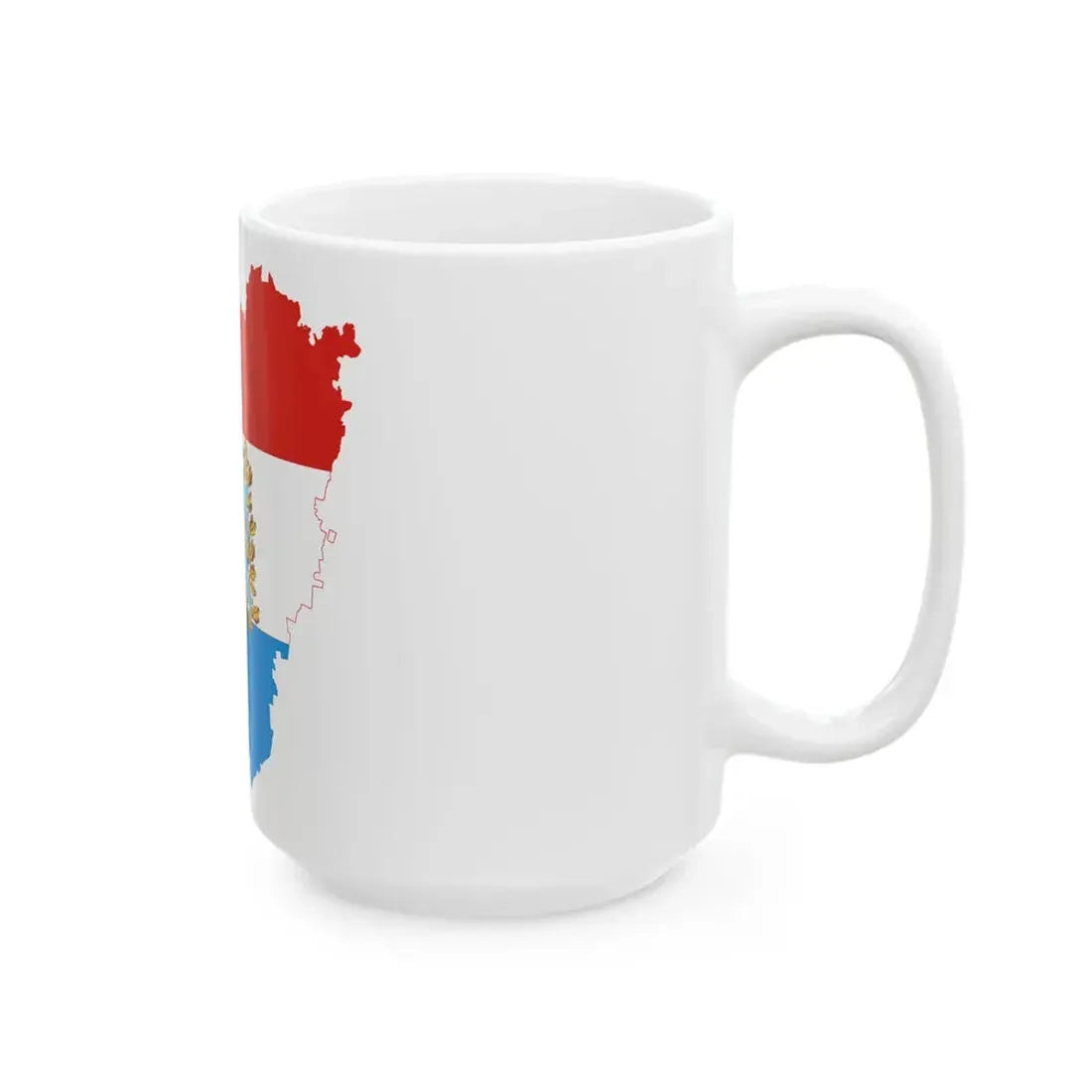 Flag-map of Samara Oblast (Russia) White Coffee Mug - Go Mug Yourself