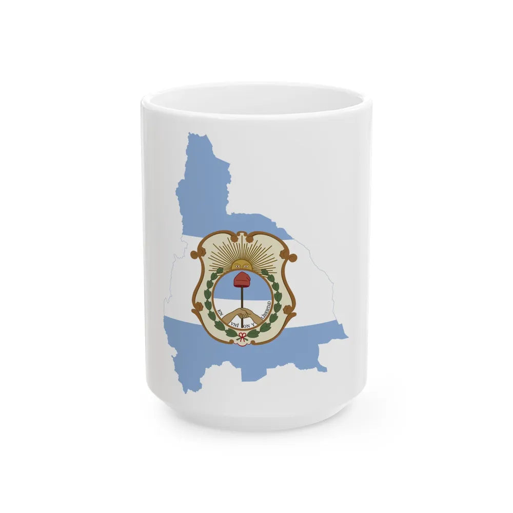 Flag-map of San Juan Province (Argentina) White Coffee Mug 15oz - Go Mug Yourself