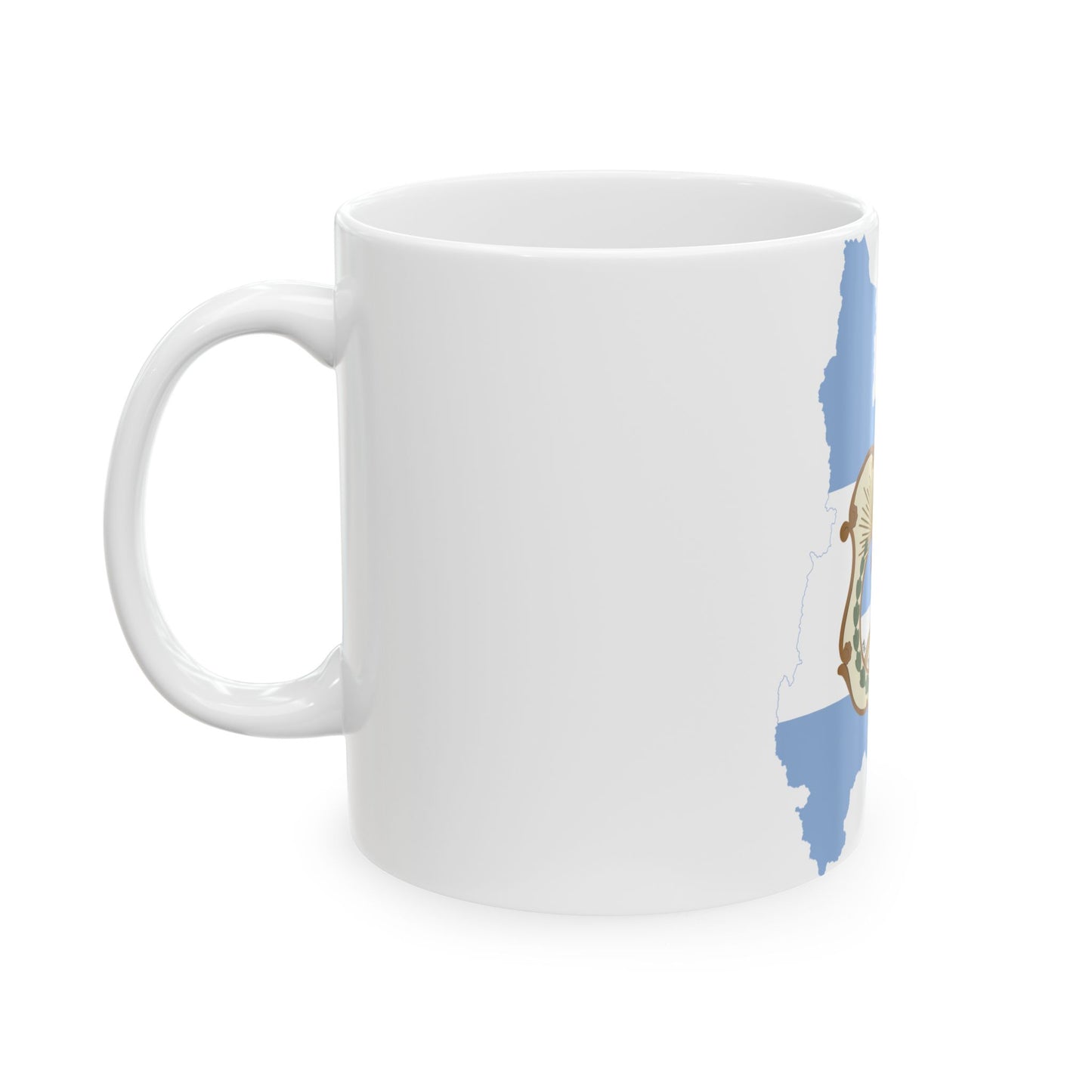 Flag-map of San Juan Province (Argentina) White Coffee Mug-Go Mug Yourself