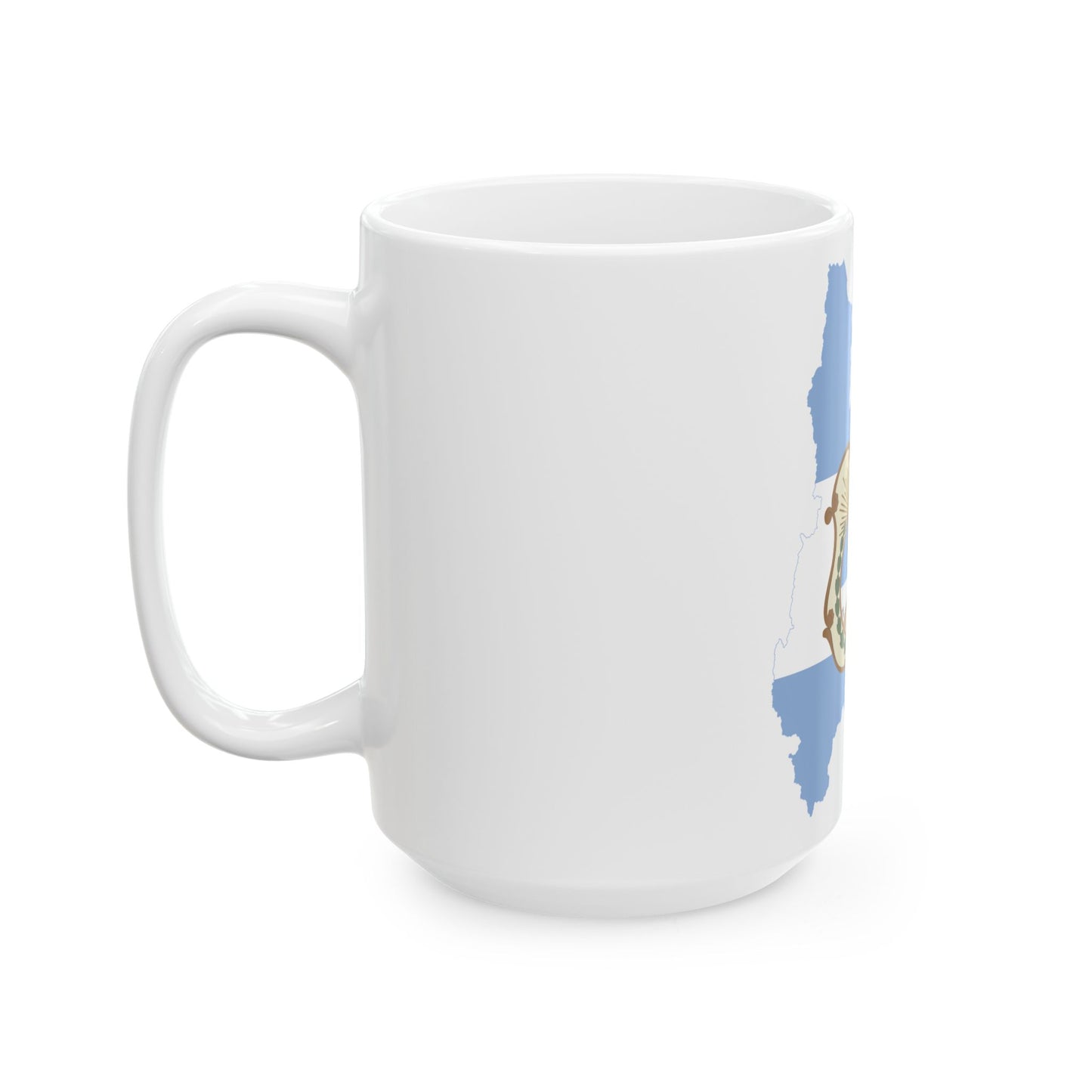 Flag-map of San Juan Province (Argentina) White Coffee Mug-Go Mug Yourself