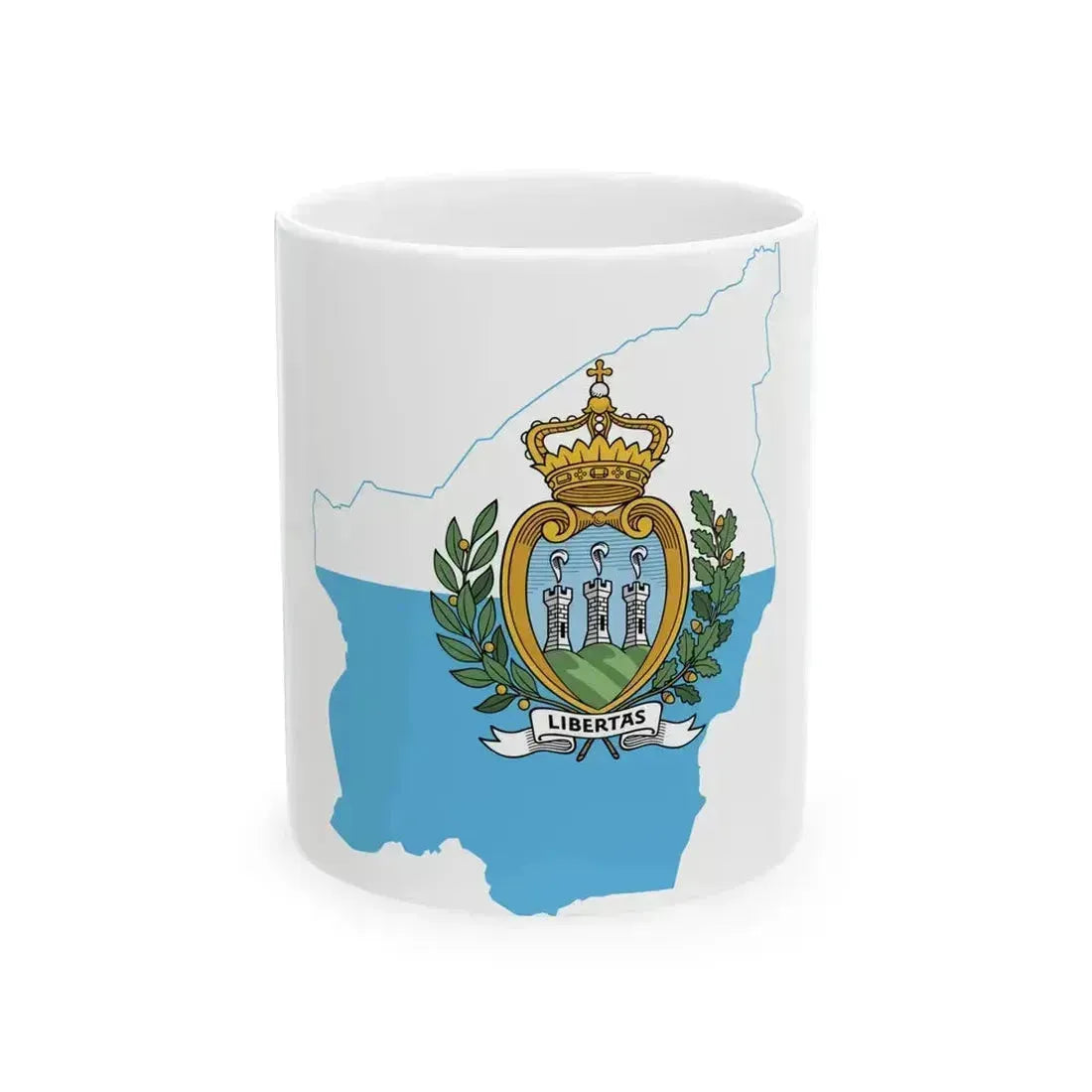 Flag map of San Marino (San Marino) White Coffee Mug 11oz - Go Mug Yourself
