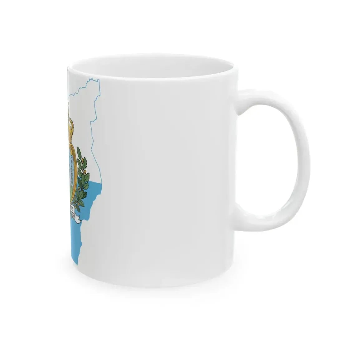 Flag map of San Marino (San Marino) White Coffee Mug - Go Mug Yourself