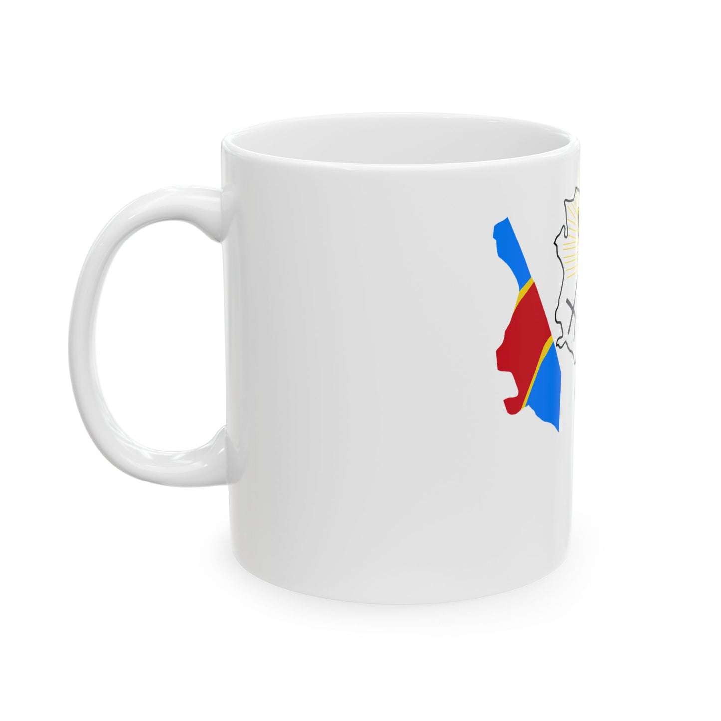 Flag map of Sankuru Province DRC (Congo) White Coffee Mug-Go Mug Yourself