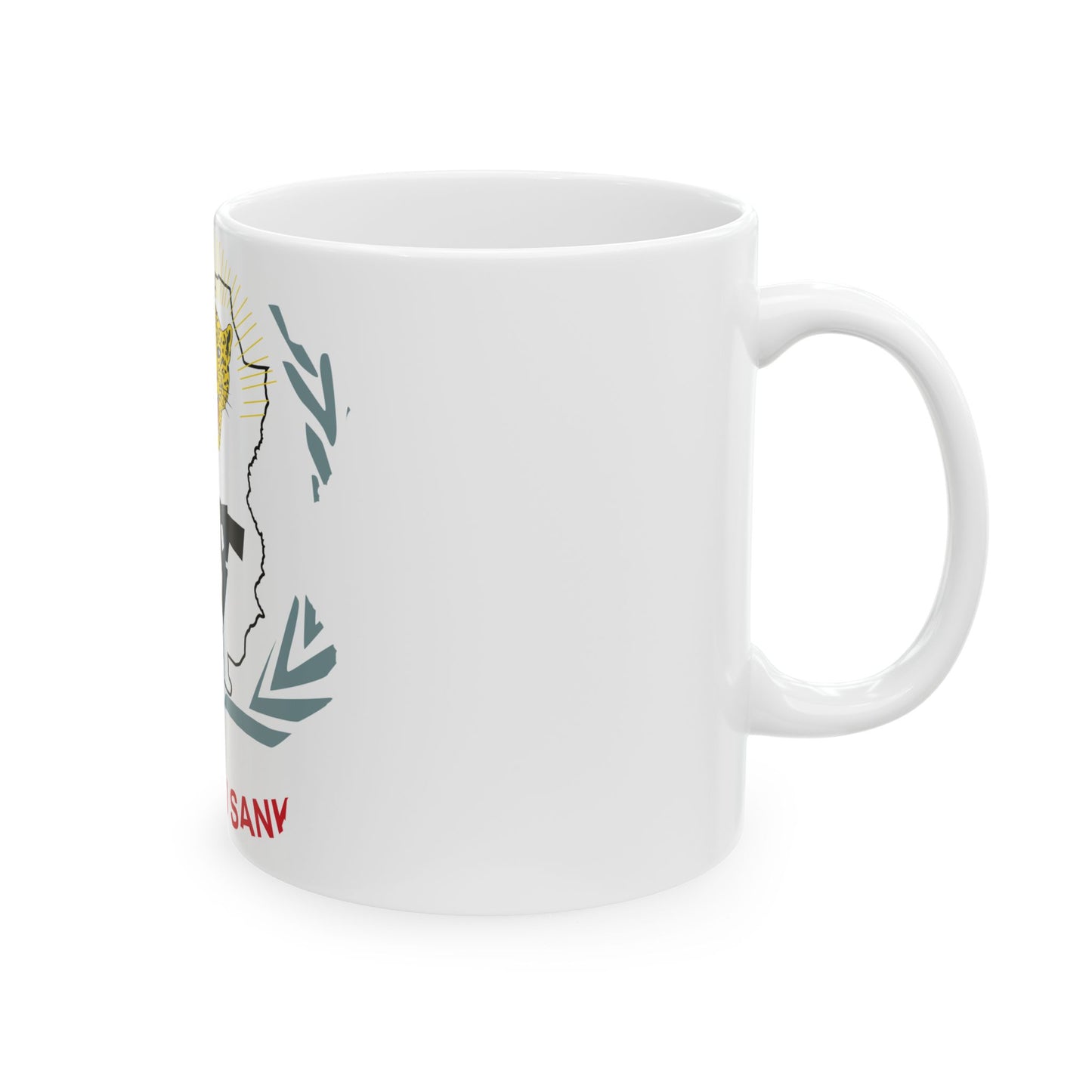 Flag map of Sankuru Province DRC (Congo) White Coffee Mug-Go Mug Yourself