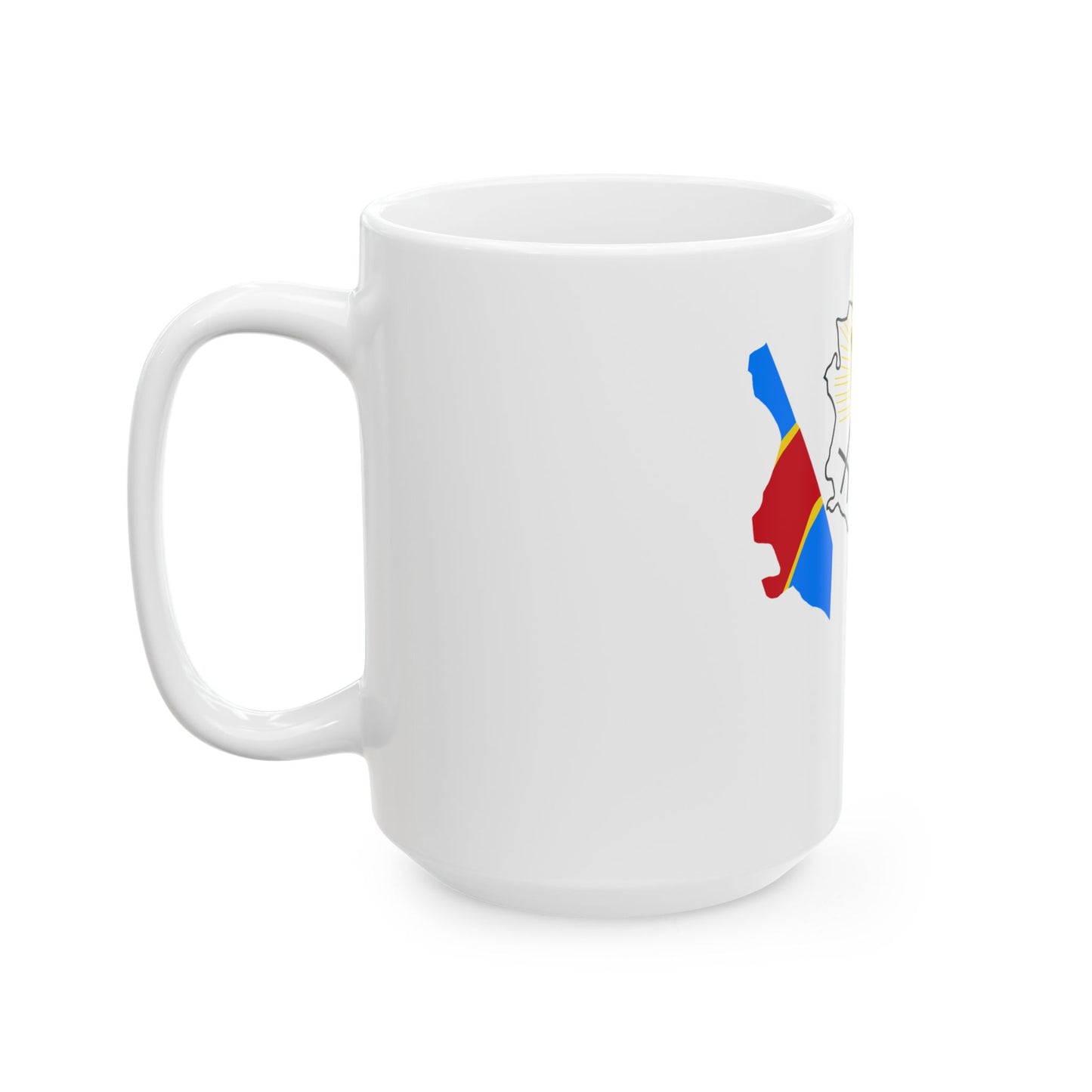 Flag map of Sankuru Province DRC (Congo) White Coffee Mug-Go Mug Yourself