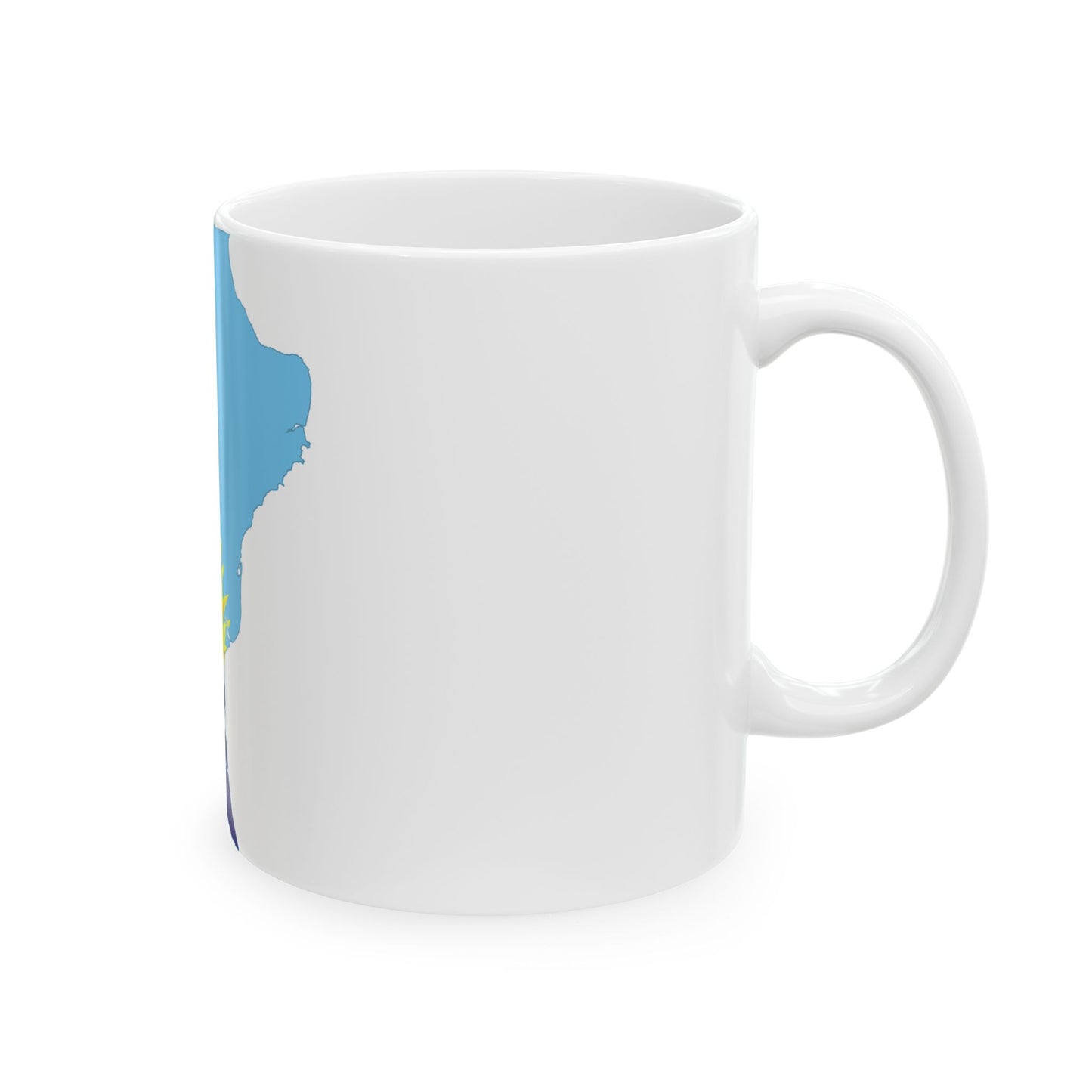 Flag-map of Santa Cruz Province (Argentina) White Coffee Mug-Go Mug Yourself
