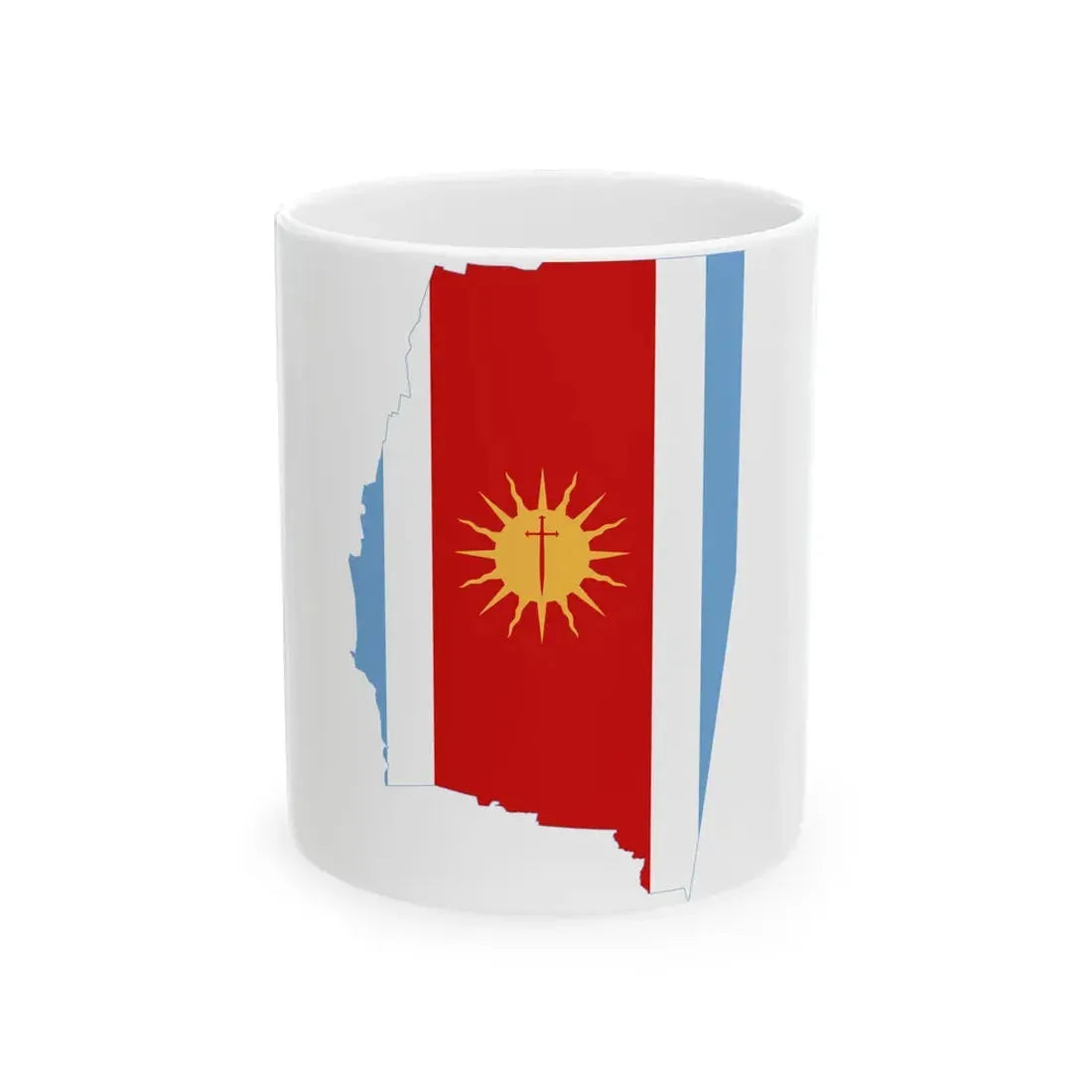 Flag-map of Santiago del Estero Province (Argentina) White Coffee Mug 11oz - Go Mug Yourself