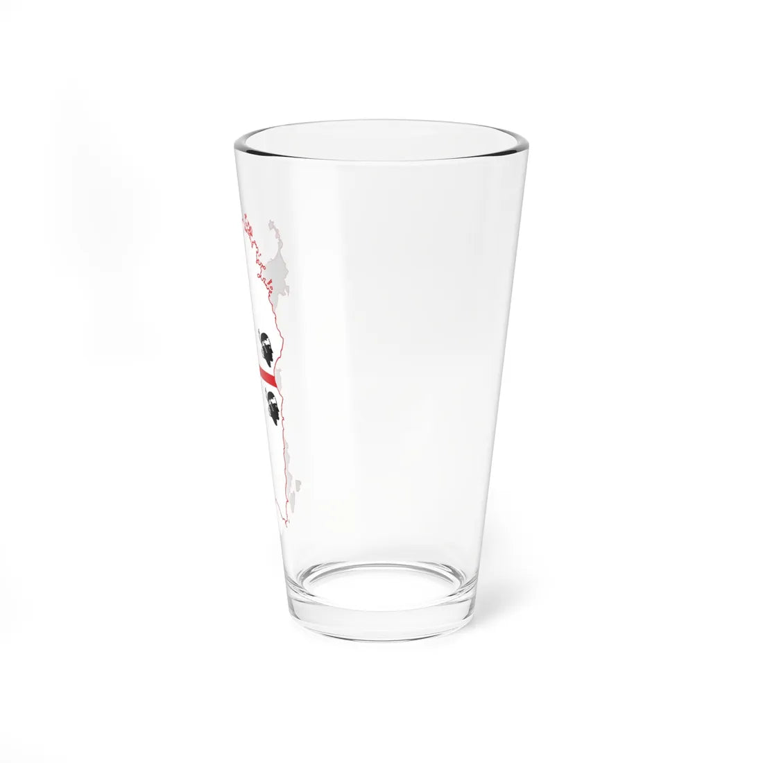 Flag map of Sardinia (Italy) Pint Glass 16oz - Go Mug Yourself
