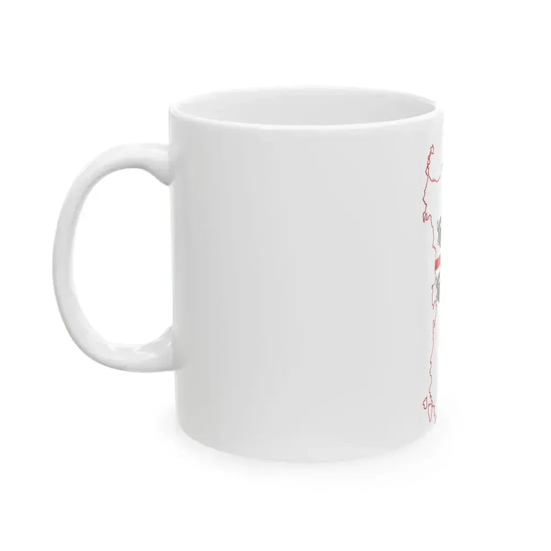 Flag map of Sardinia (Italy) White Coffee Mug - Go Mug Yourself