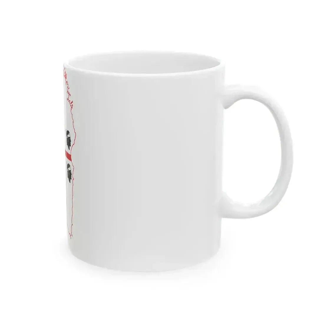 Flag map of Sardinia (Italy) White Coffee Mug - Go Mug Yourself
