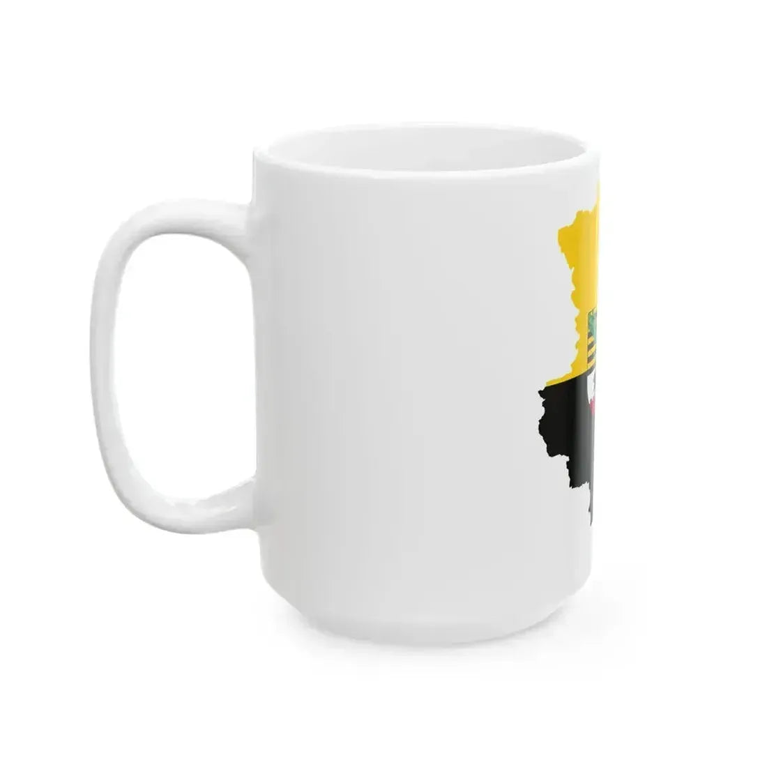Flag map of Saxony-Anhalt (Germany) White Coffee Mug - Go Mug Yourself