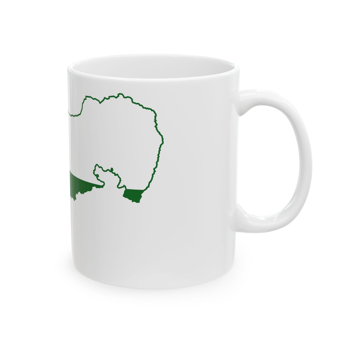 Flag map of Saxony (Germany) White Coffee Mug-Go Mug Yourself