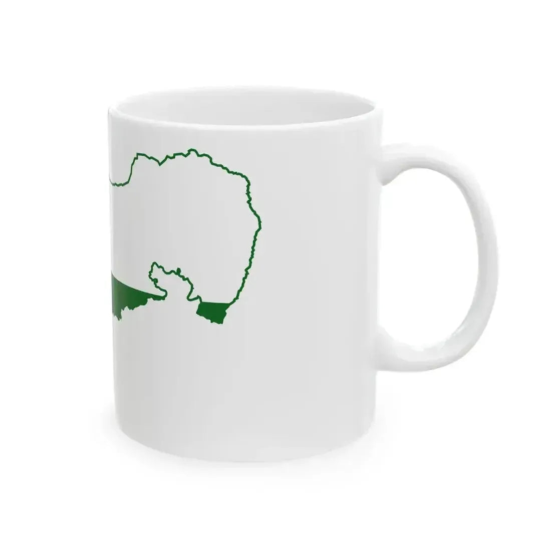 Flag map of Saxony (Germany) White Coffee Mug - Go Mug Yourself