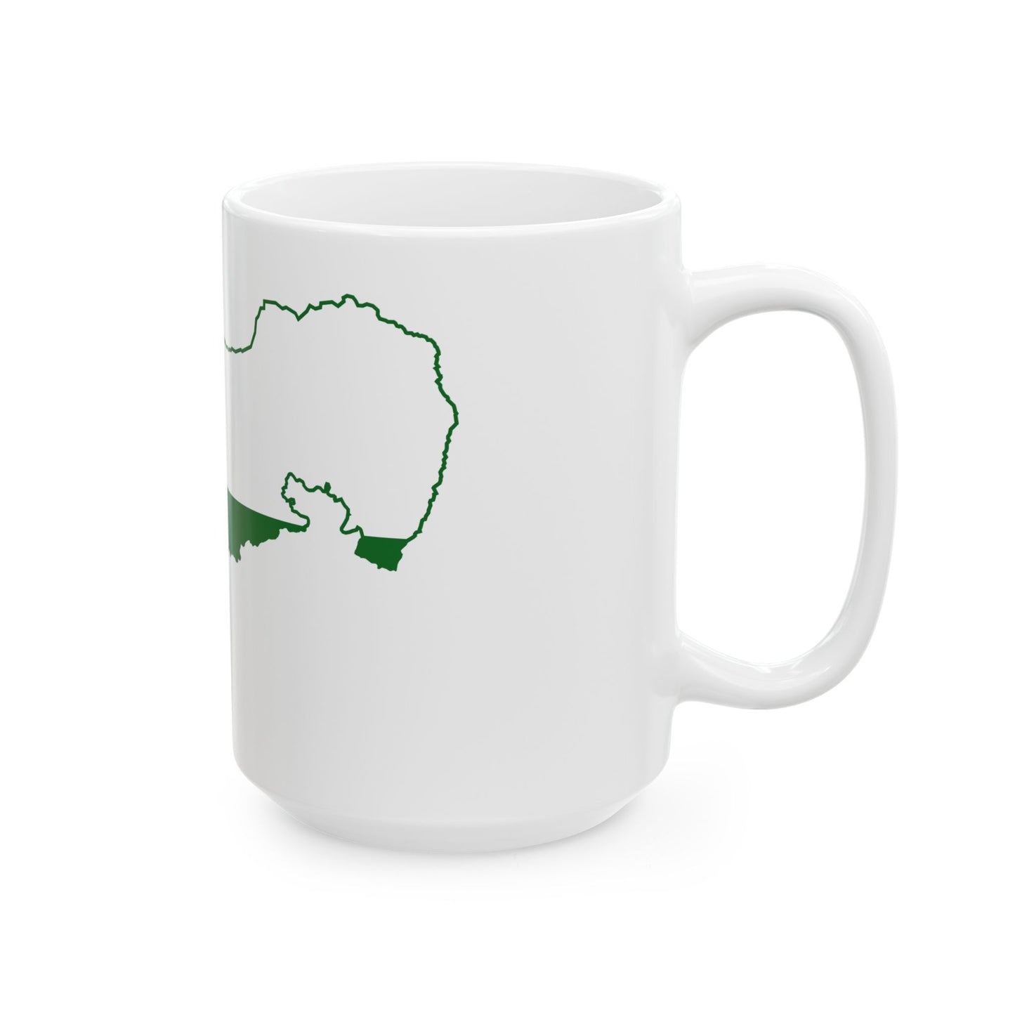 Flag map of Saxony (Germany) White Coffee Mug-Go Mug Yourself
