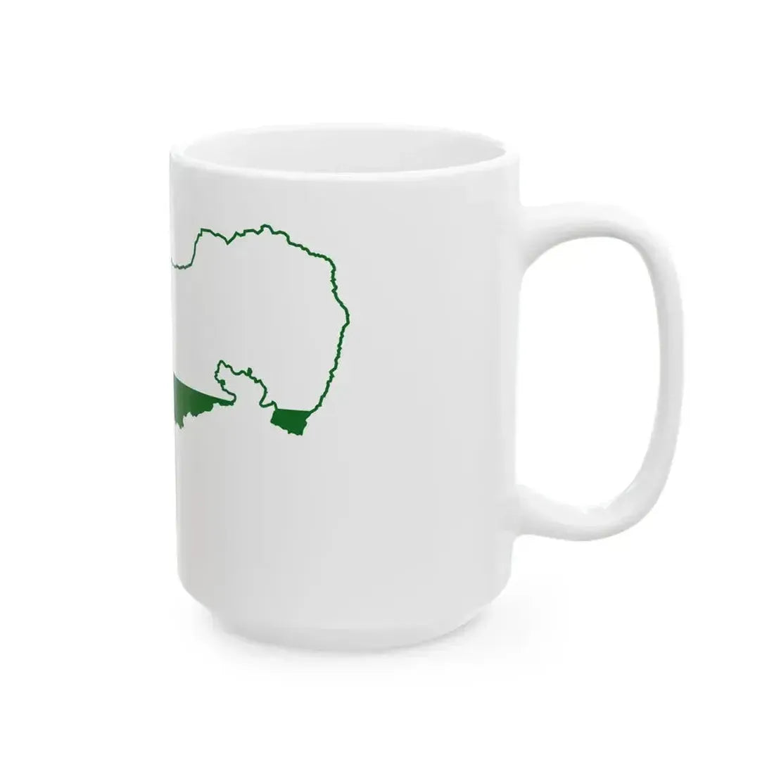 Flag map of Saxony (Germany) White Coffee Mug - Go Mug Yourself