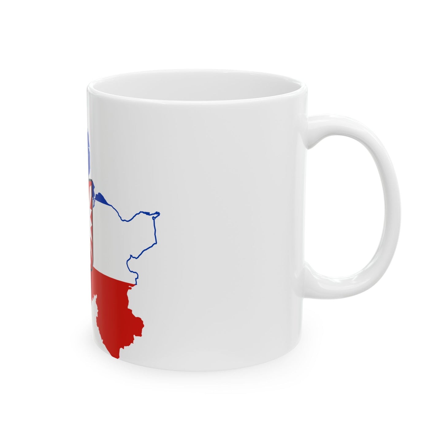 Flag map of Schleswig-Holstein (Germany) White Coffee Mug-Go Mug Yourself