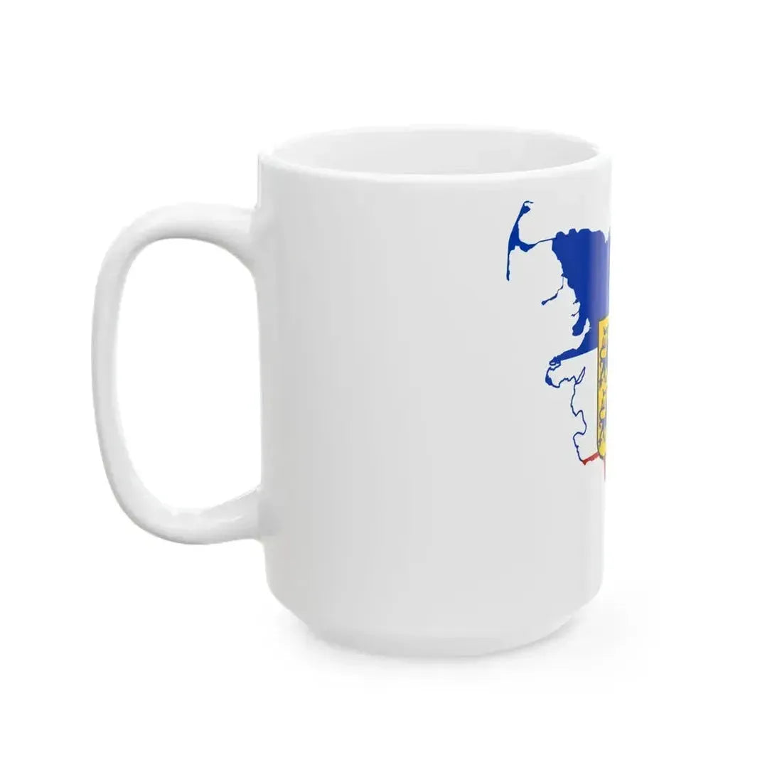 Flag map of Schleswig-Holstein (Germany) White Coffee Mug - Go Mug Yourself