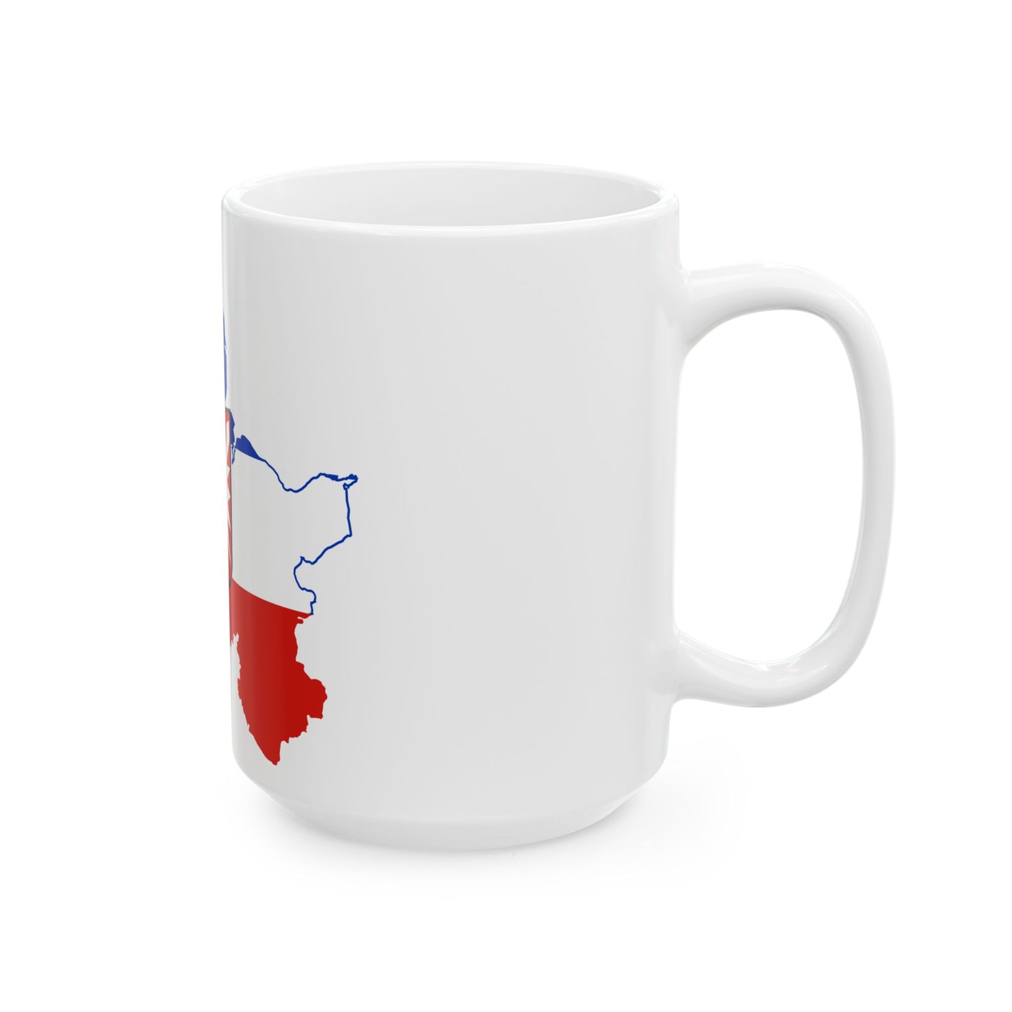 Flag map of Schleswig-Holstein (Germany) White Coffee Mug-Go Mug Yourself