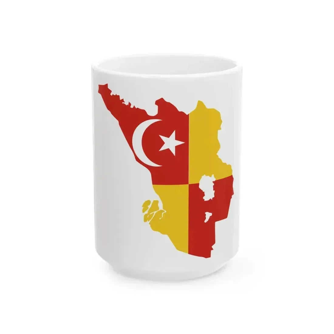 Flag map of Selangor (Malaysia) White Coffee Mug 15oz - Go Mug Yourself