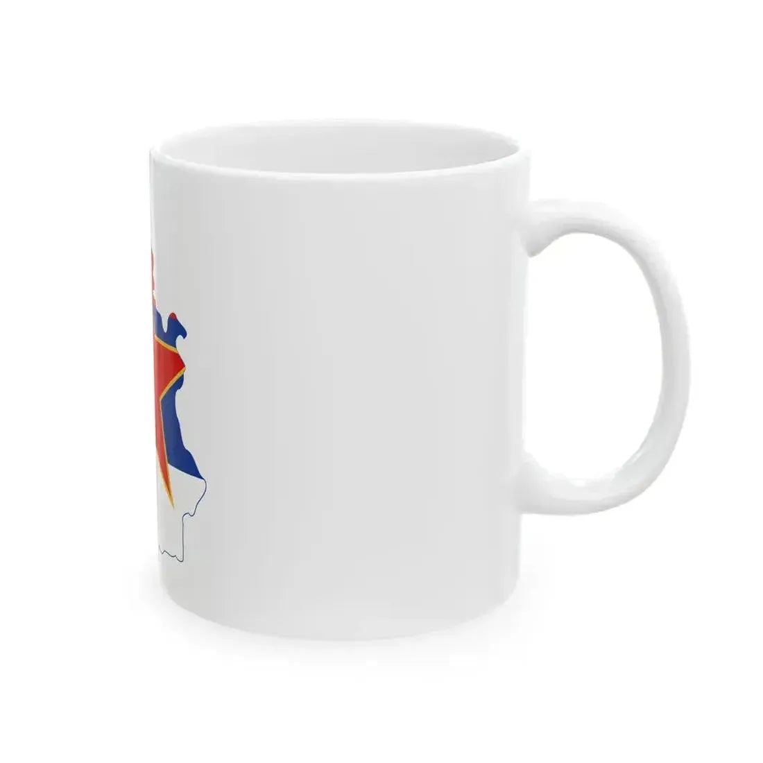 Flag map of Serbia 1947-1992 (Serbia) White Coffee Mug - Go Mug Yourself