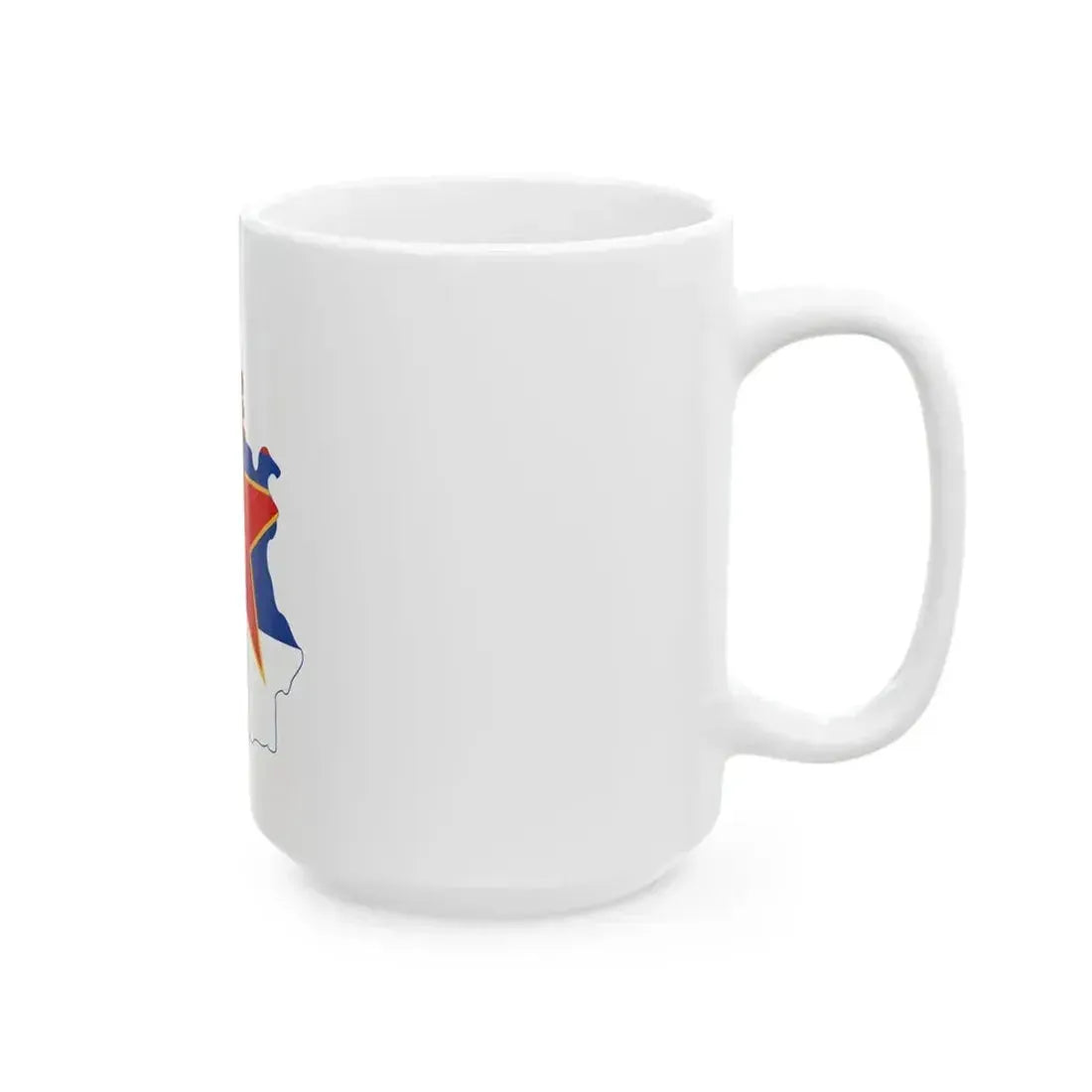 Flag map of Serbia 1947-1992 (Serbia) White Coffee Mug - Go Mug Yourself