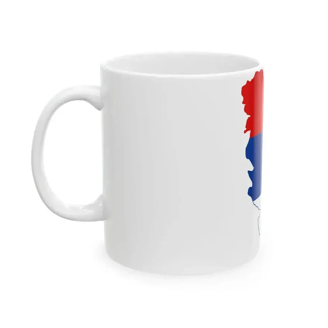 Flag map of Serbia 1992-2004 (Serbia) White Coffee Mug - Go Mug Yourself