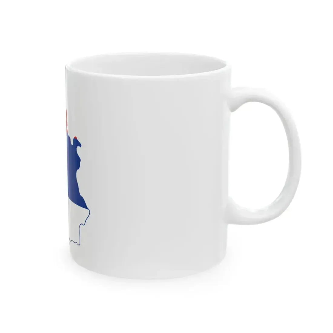 Flag map of Serbia 1992-2004 (Serbia) White Coffee Mug - Go Mug Yourself