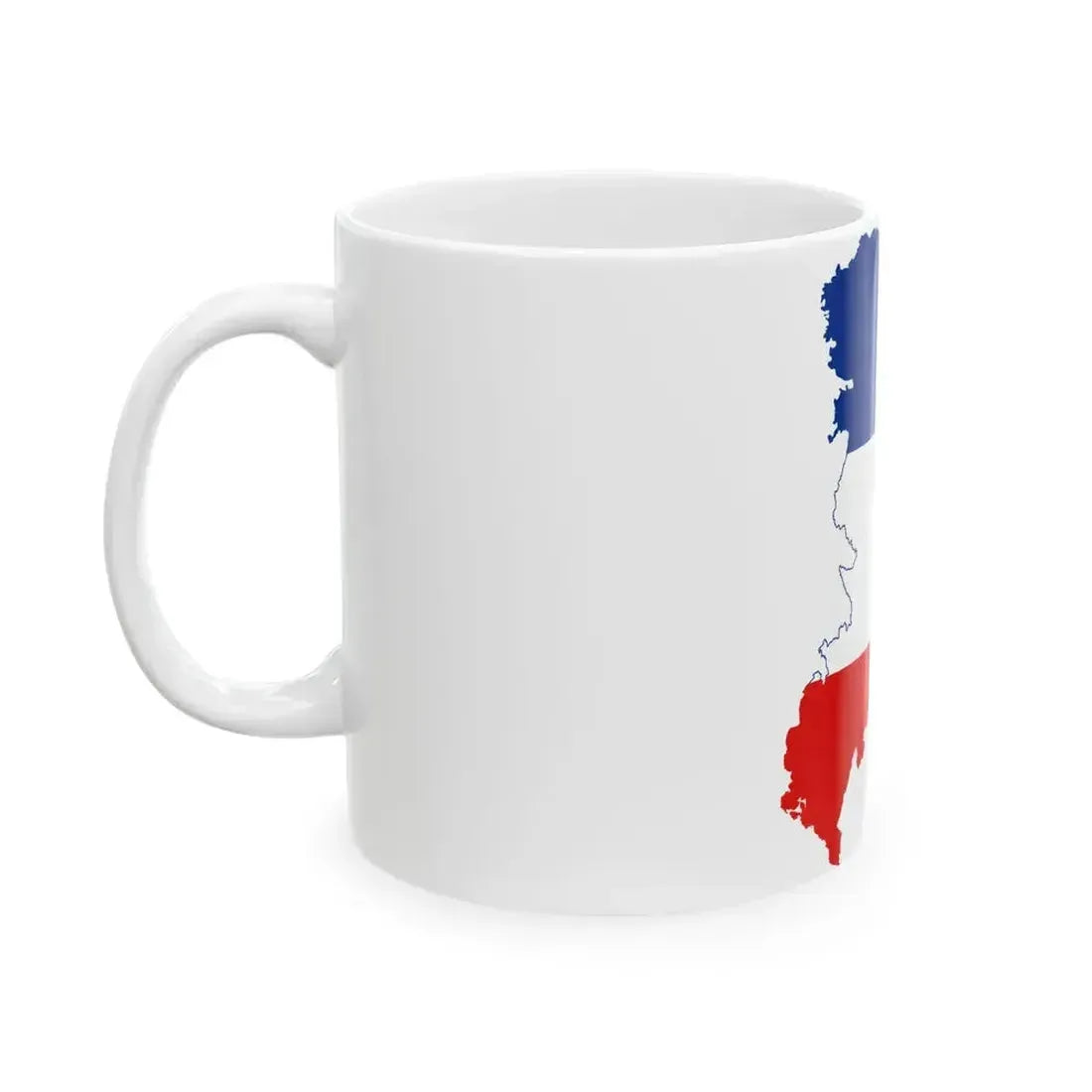 Flag map of Serbia and Montenegro 1992-2006 without Kosovo (Montenegro) White Coffee Mug - Go Mug Yourself