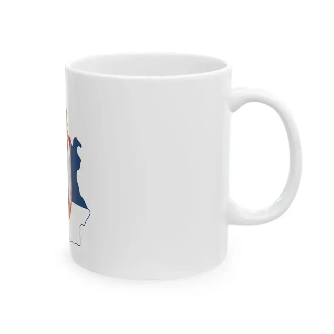 Flag map of Serbia with Kosovo (Serbia) White Coffee Mug - Go Mug Yourself