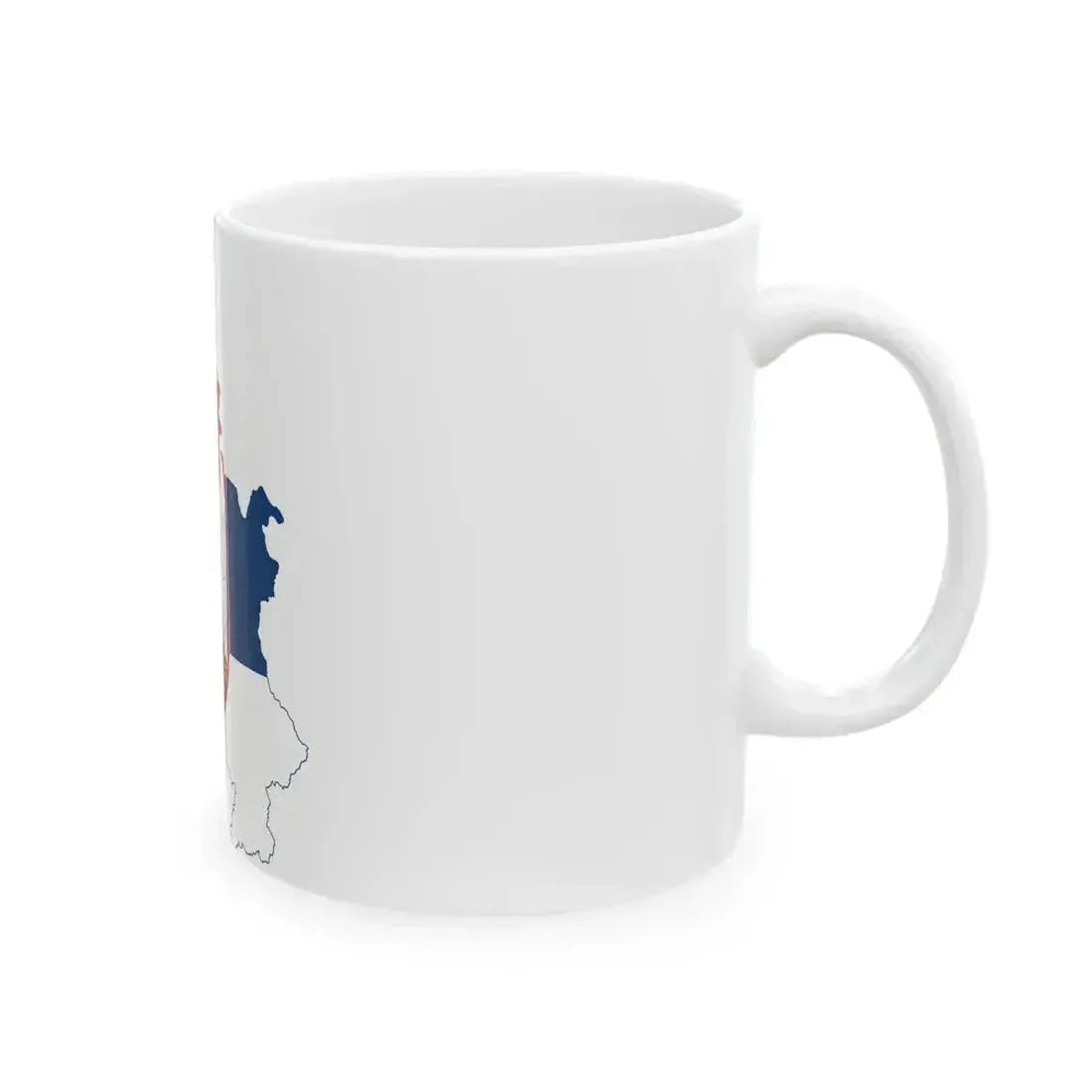 Flag map of Serbia without Kosovo (Serbia) White Coffee Mug - Go Mug Yourself