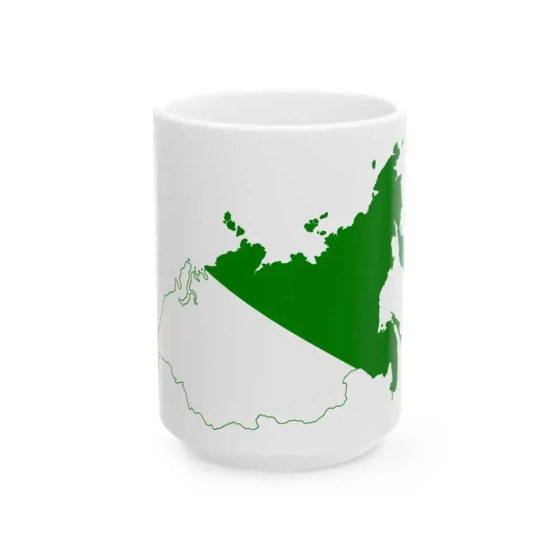 Flag map of Siberia (Russia) White Coffee Mug 15oz - Go Mug Yourself