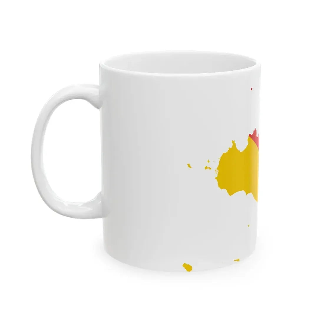 Flag-map of Sicily (Italy) White Coffee Mug - Go Mug Yourself