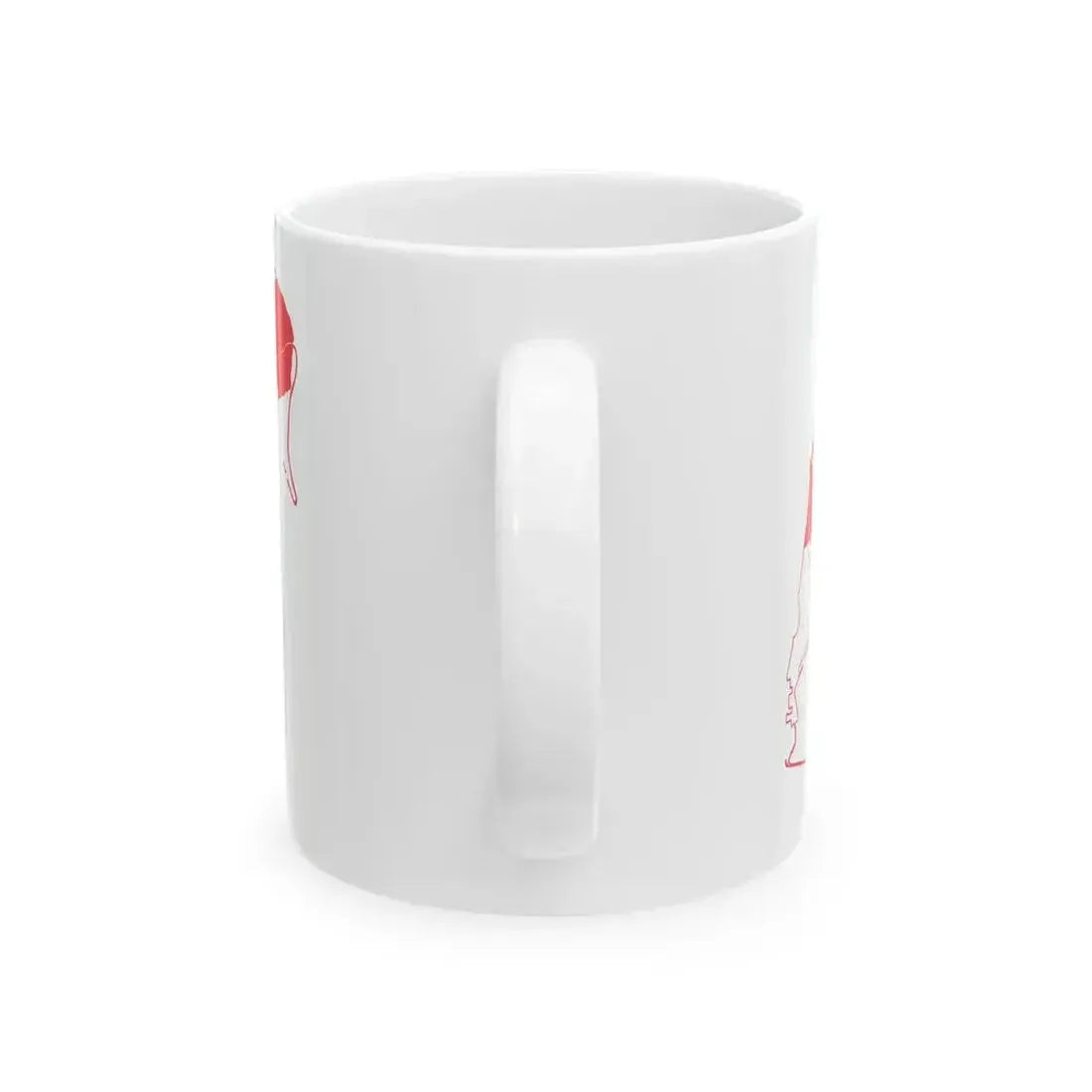 Flag map of Singapore (Singapore) White Coffee Mug - Go Mug Yourself