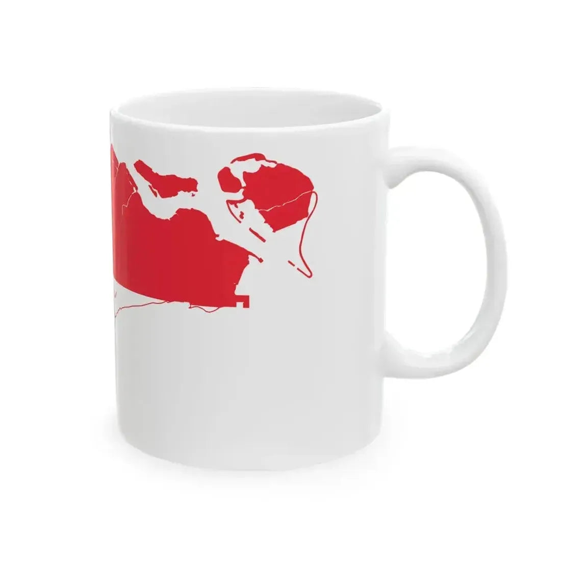 Flag map of Singapore (Singapore) White Coffee Mug - Go Mug Yourself