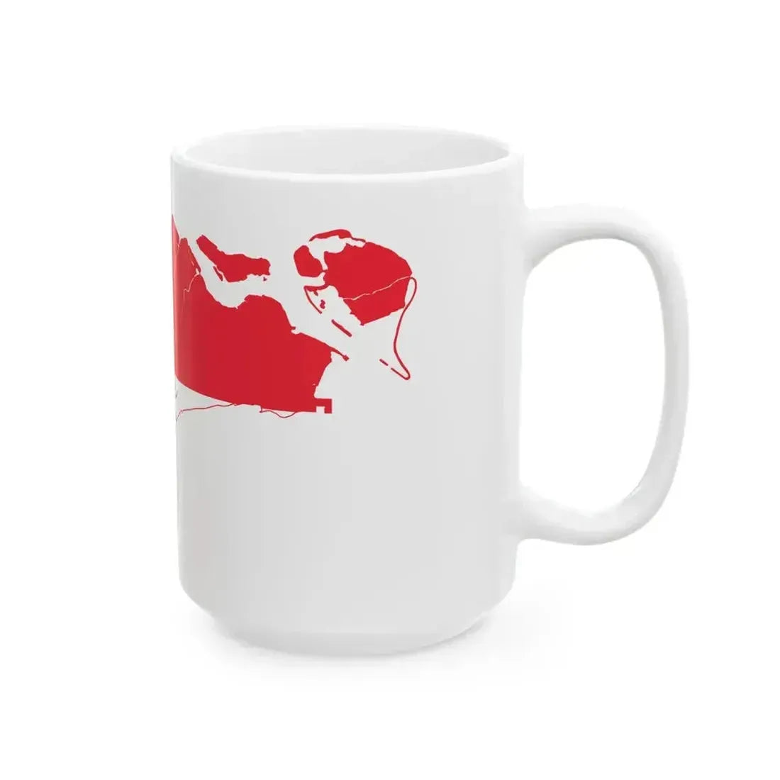 Flag map of Singapore (Singapore) White Coffee Mug - Go Mug Yourself