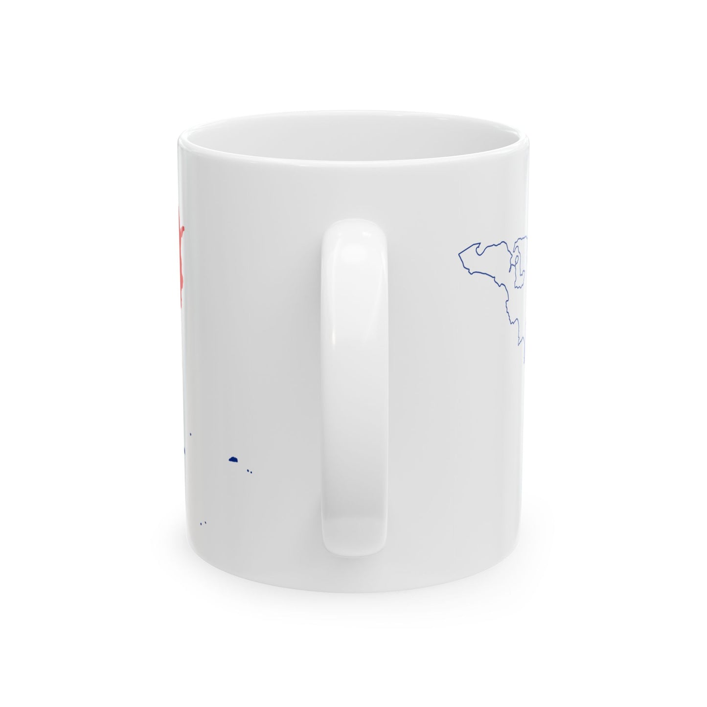Flag-map of Sint Maarten (Netherlands) White Coffee Mug-Go Mug Yourself