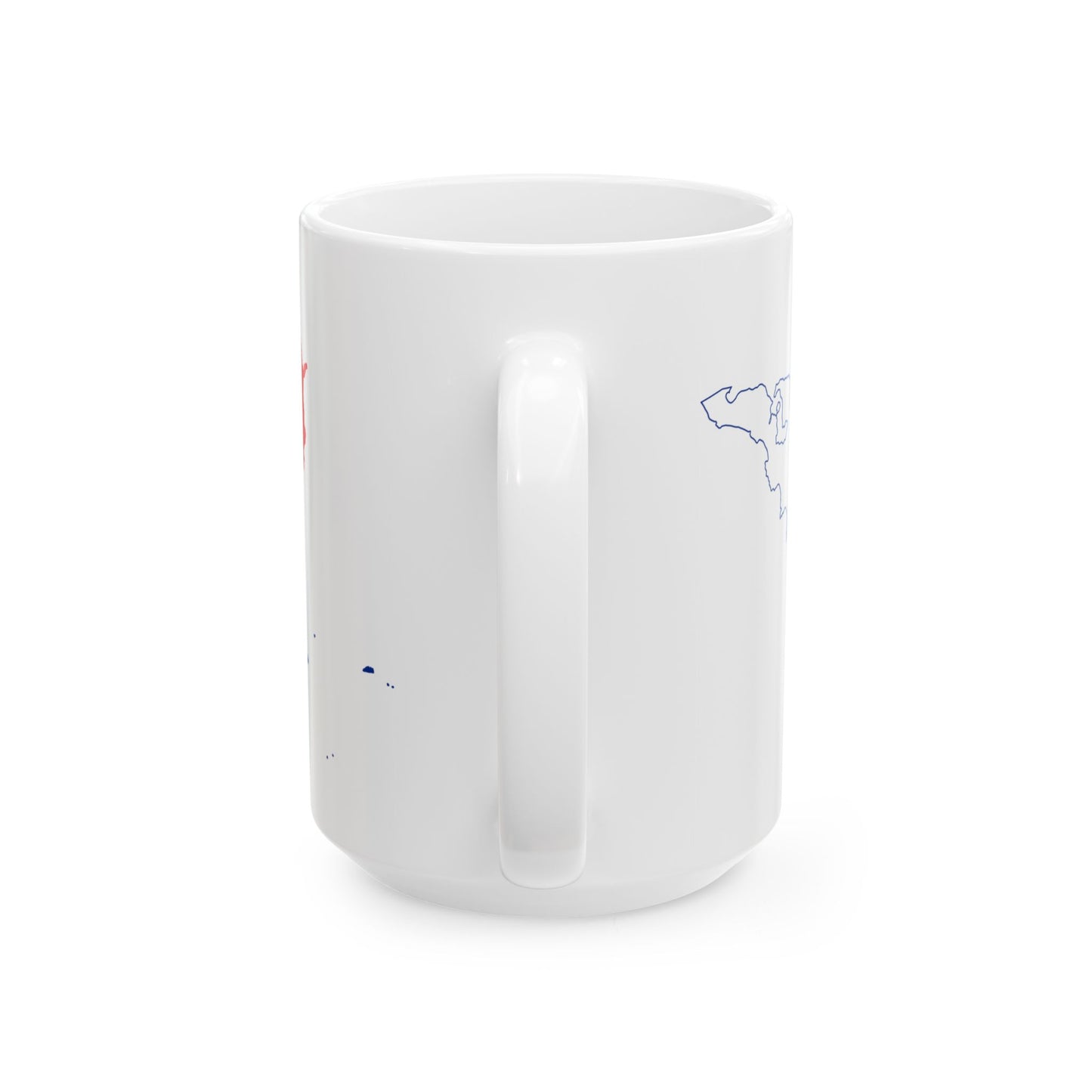 Flag-map of Sint Maarten (Netherlands) White Coffee Mug-Go Mug Yourself