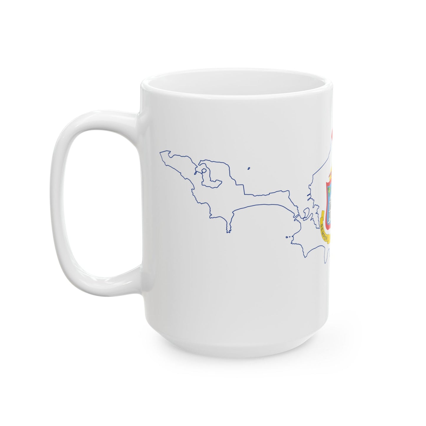 Flag-map of Sint Maarten (Netherlands) White Coffee Mug-Go Mug Yourself