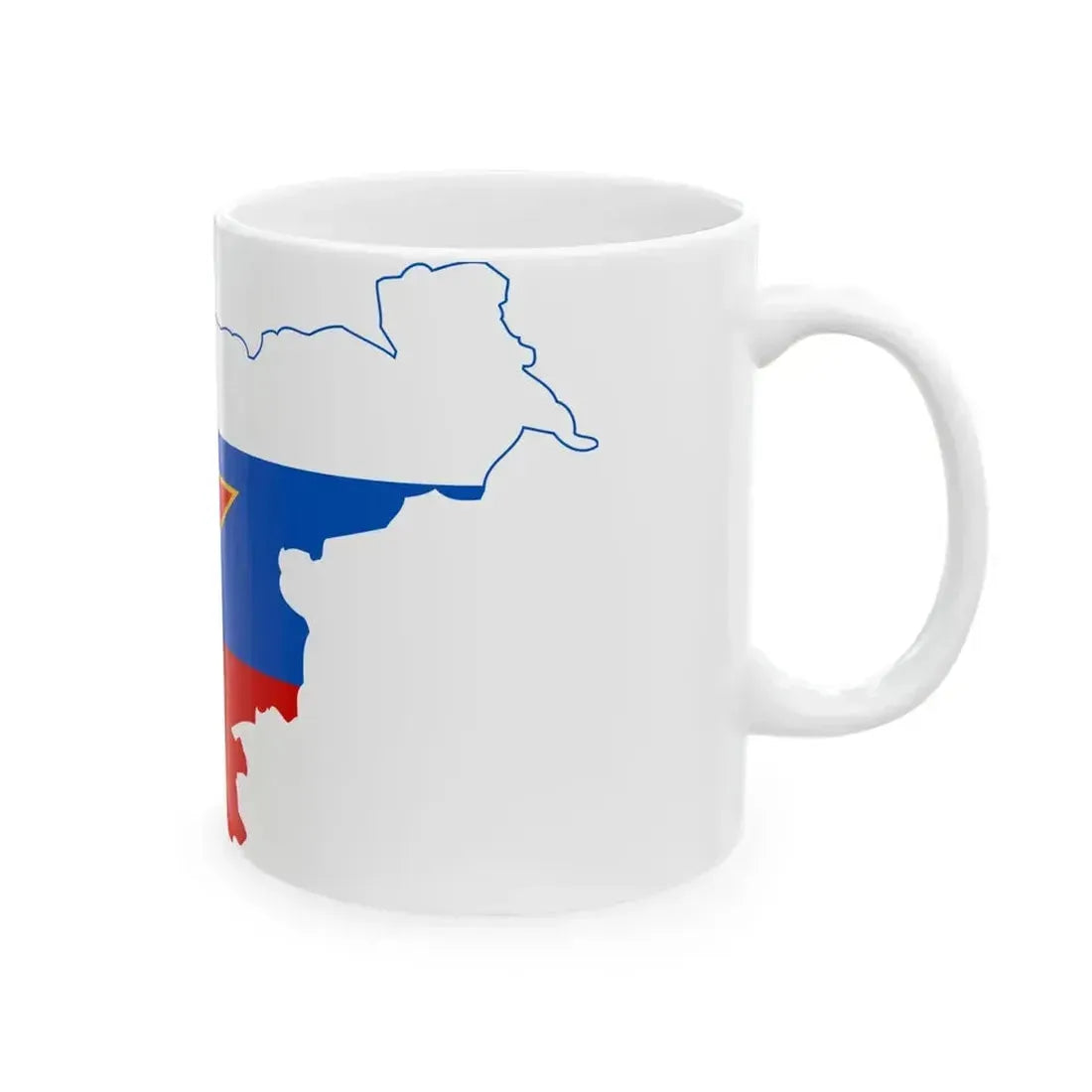 Flag map of Slovenia 1945-1991 (Slovenia) White Coffee Mug - Go Mug Yourself