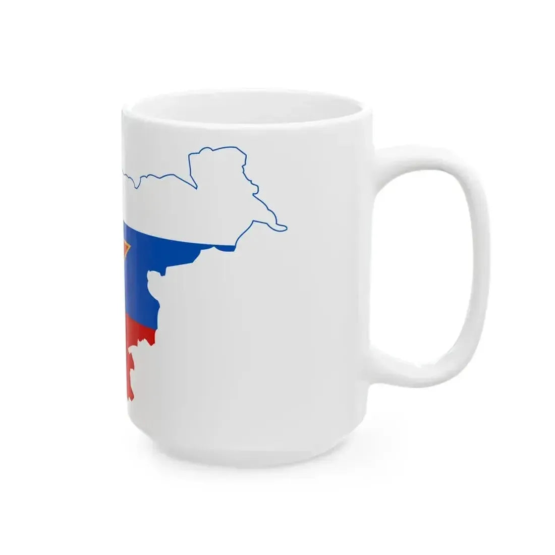 Flag map of Slovenia 1945-1991 (Slovenia) White Coffee Mug - Go Mug Yourself